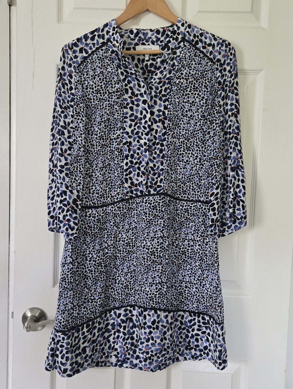 Reiss Anush Floral Print Tea Dress